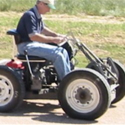Tug constructed from wrecked VW