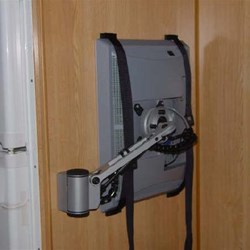 TV Monitor stowed for travel