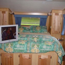 TV Monitor swung around - watching Cold Feet