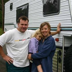 Michael, Jasmine & Melinda in front of our BT