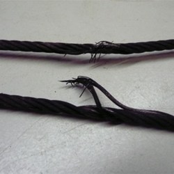 Damaged handbrake cable
