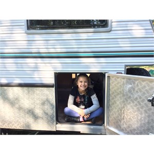 Kara enjoying the Bushtracker life