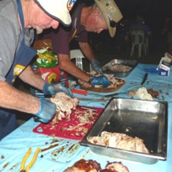 Arthur & Jack - Slicing the Spit Roast