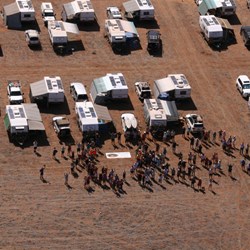 Waving to Helicopter Crew