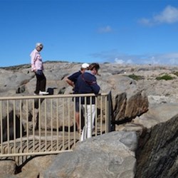 looking at the Natural Bridge