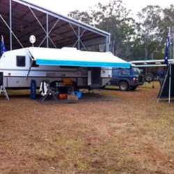 Van parked near arena