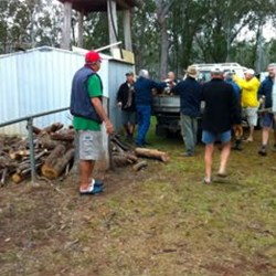 Local car club delivering firewood