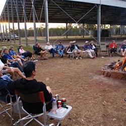 Crowd around the firepit getting smaller