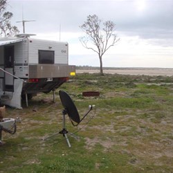 Camped beside the dry Lank Hindmarsh