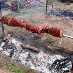 Eat your hearty out, tonights Pork Spit Roast