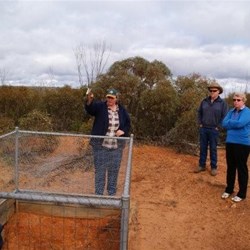 Out on a desert track for a comfort break