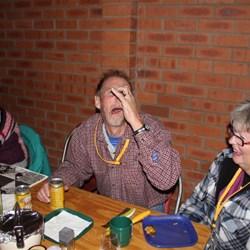 Spit Roaster Extraordinaire Peter 'Relaxing'