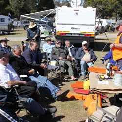 John Demonstrates Chain Saw Safety