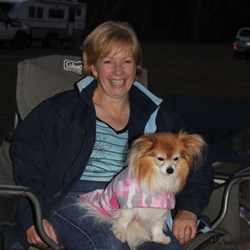 Denice by the Campfire with Bindi