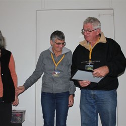 Margaret & Brian Receive Certificate of Appreciation from President Pam