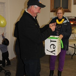 Linsey (Rydal Village Assn) Draws the Raffle Winners