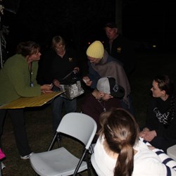 Pam Drawing Raffle Winners for the Rydal Village Assn