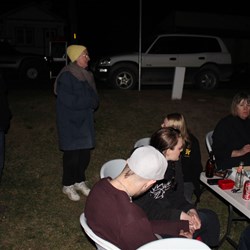 Pam Thanking the Rydal Village Assn for their Support of the BOG Muster