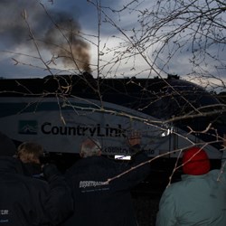 BOG Members Wave Farewell to the Countrylink Train as it Departs Rydal Station