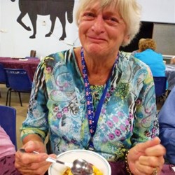 Jenny (Umpire83) gets her just desserts at the Catered Meal