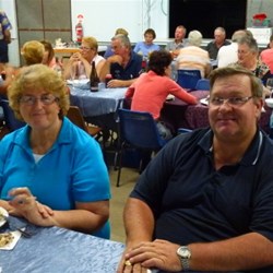 Beatrice and Tony (Kalbar Show Soc.) at Catered Meal