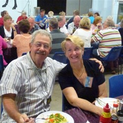 Phil & Jenny (Cannonball) at Catered Dinner