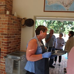 jen serving the big dinner