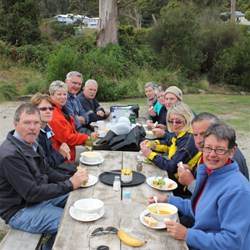 hot lunch after the bruny island cruise