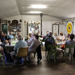 Brad giving a run down for the muster week, and giving out appreciation awards from the National Nabawa Muster.