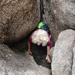 And then for the girls, it was easier to climb under than over and Diane shows.