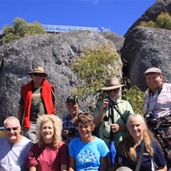 On the lower lookout, behind us is the scary high one, well worth the effort of climbing over rocks and up ladders.