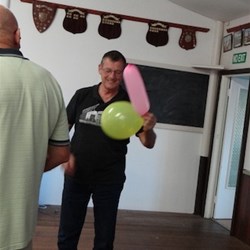 John S was the winner of the balloon game.