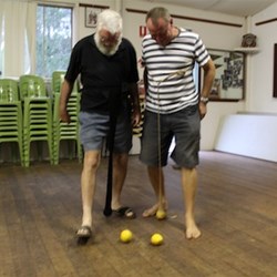 Terry & John M fighting it out for the booby prize in the quiz.