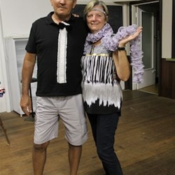 Bob & Lyn looking suave with their colour coordination.