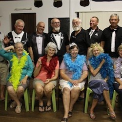 Group photo everyone having a great night