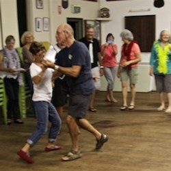 Cinderella and the Prince dancing at the ball.  Love the red slippers.