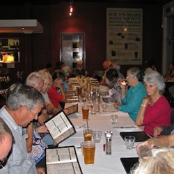 Everyone looking very intently at the menus.