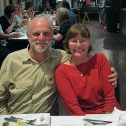 Brad & Denise, all smiles after a great meal.