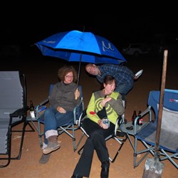 It's raining here! Jan Craig & Heather