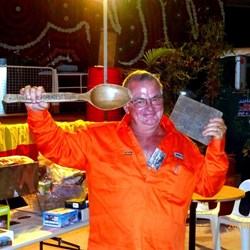 John, accepting the Biggest Stirrer Award