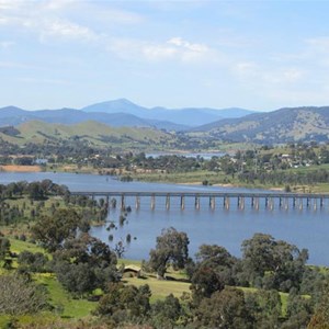 Elevated Rail Bridge over Lake Eildon