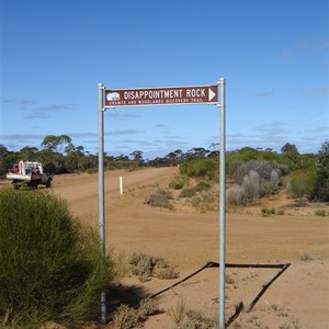Sign to Disappointment Rock on re-Aligned Norseman to Hyden Road