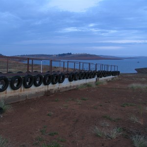 Pontoon stranded high and dry