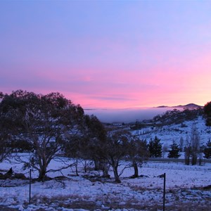 Sunrise after a recent snowfall