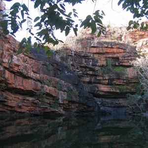 Dry waterfall at head of gorge Sept 05