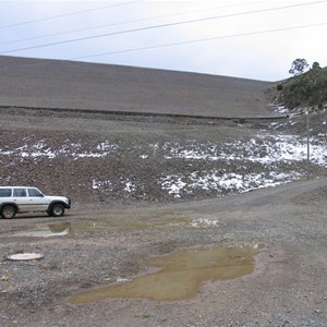 Downstream face of dam