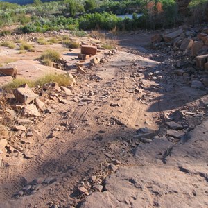 End of rock ledge