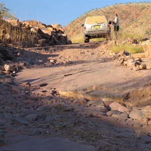 Rock ledges and steps 