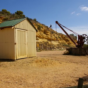 Old Oil Shed and Railway Platform Cranes