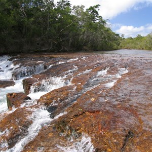 Eliot Creek flowing into the Saucepan